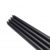 Zest Candle 12 in. Black Taper Candles (12-Set)