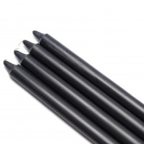 Zest Candle 10 in. Black Straight Taper Candles (12-Set)