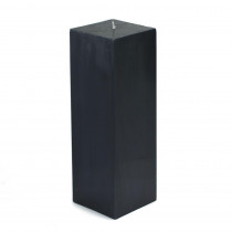 Zest Candle 3 in. x 9 in. Black Square Pillar Candle Bulk (12-Box)
