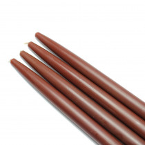 Zest Candle 10 in. Brown Taper Candles (12-Set)
