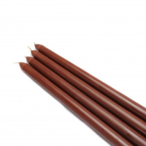 Zest Candle 12 in. Brown Taper Candles (12-Set)