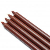 Zest Candle 10 in. Brown Straight Taper Candles (12-Set)