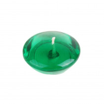 Zest Candle 3 in. Clear Hunter Green Gel Floating Candles (6-Box)