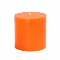 Zest Candle 3 in. x 3 in. Orange Pillar Candles Bulk (12-Case)