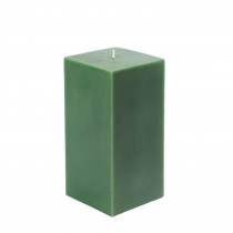 Zest Candle 3 in. x 6 in. Hunter Green Square Pillar Candle Bulk (12-Box)
